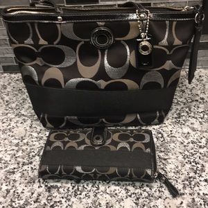 Coach handbag & matching wallet